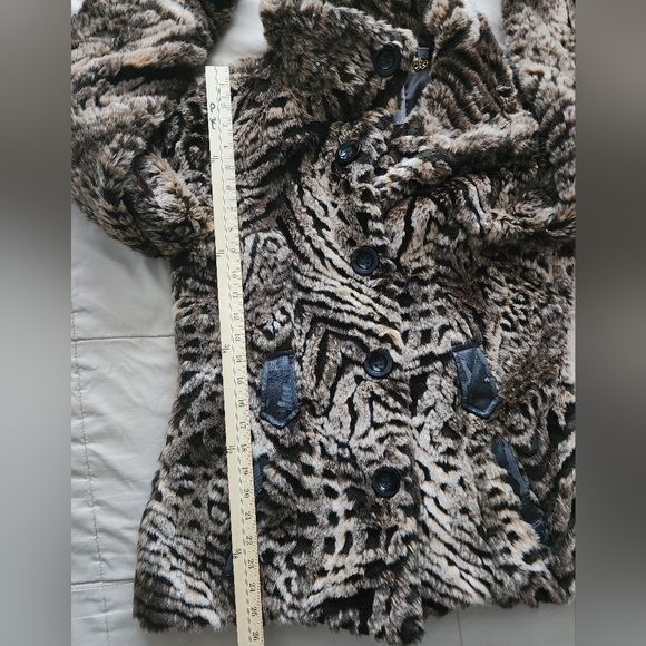 Steve Madden Women's Animal Print Coat with Button Magnetic Snaps Size Large - Picture 12 of 12